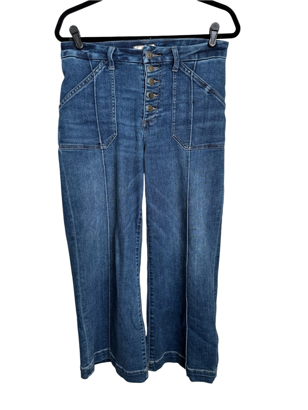 KUT from the Kloth Meg High Rise Wide Leg Jeans | Size 6 | Medium Wash